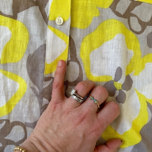 Vintage Elliott Lauren 100% Linen Top Medium - Picture 4 of 11